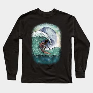 Skull Surf Halloween Long Sleeve T-Shirt